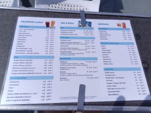 Speise & Getränke Karte von Spreetours